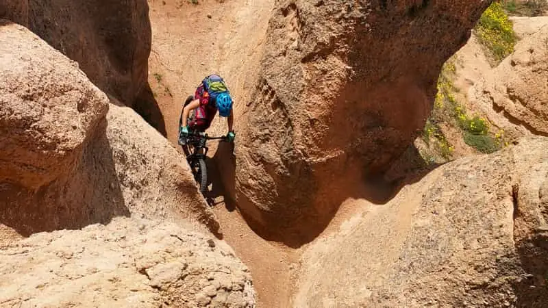 mtb turkey with dramatic volcanic landscape